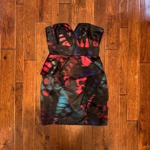 Parker Makani Butterfly Print Peplum Dress